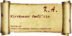 Kirnbauer Amázia névjegykártya